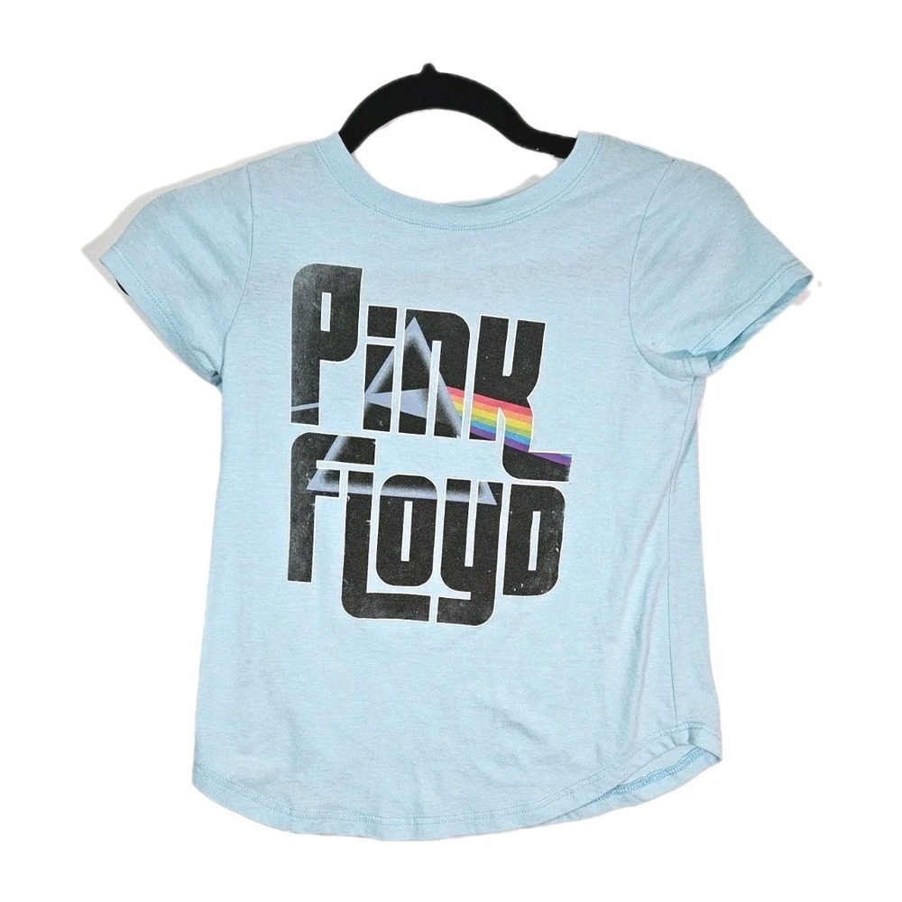 Pink Floyd T-Shirt Women's Medium Light Blue Graphic Logo Band Tee Top